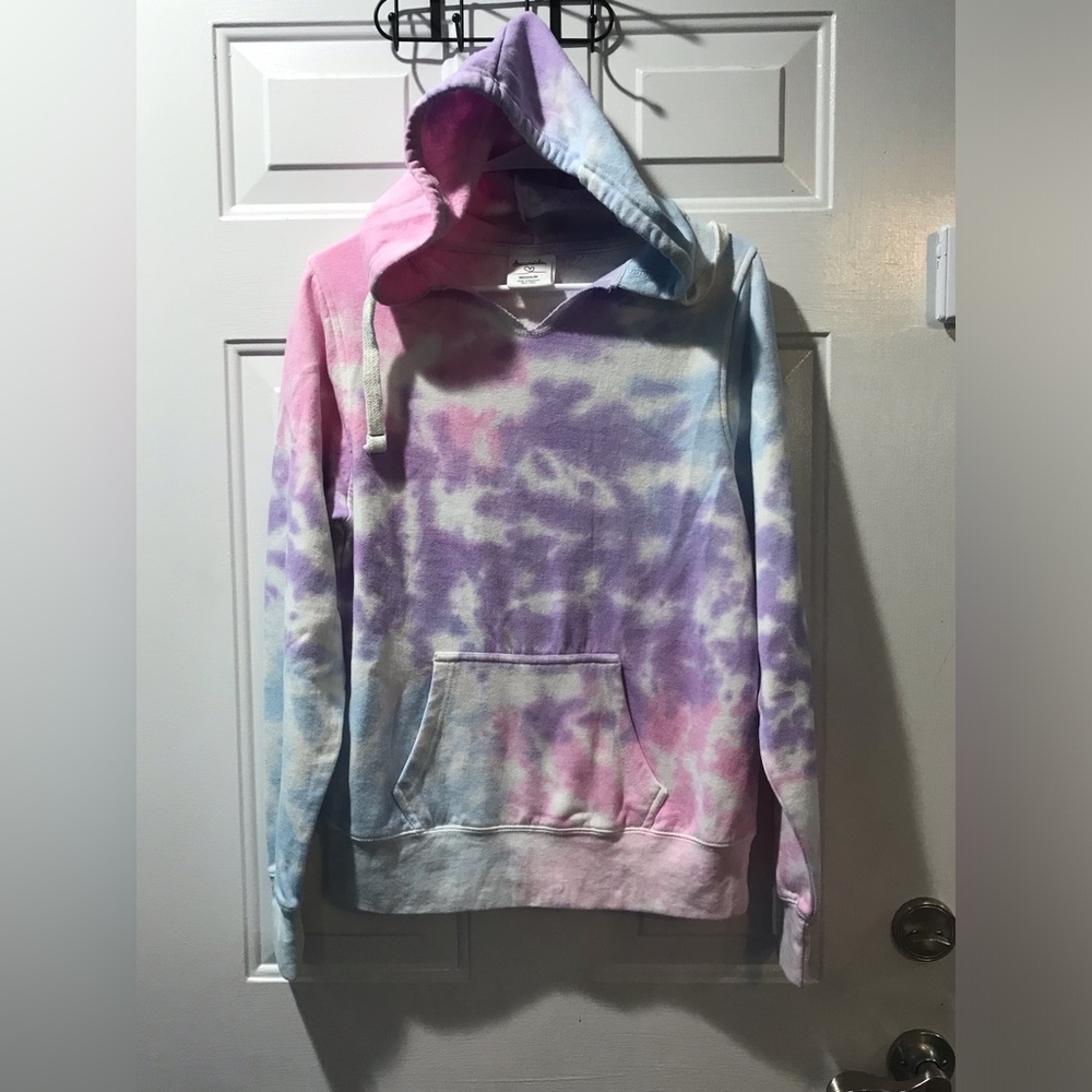 19. Dreamsicle pastel Tie-Dye Hoodie size medium